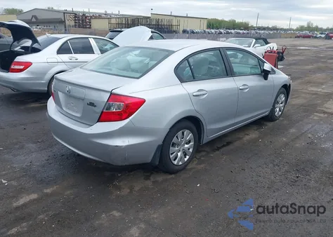 2012 Honda Civic Lx из США, поврежденный, VIN 19XFB2F5XCE042559